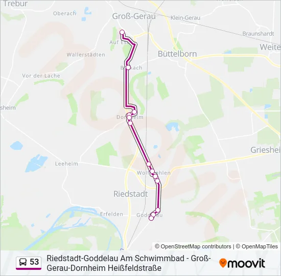 53 Bus Line Map