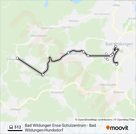 512 Bus Line Map