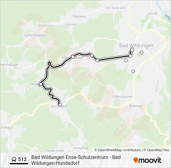 512 Bus Line Map