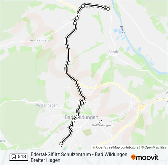 513 Bus Line Map