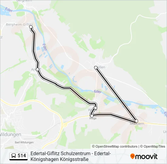 514 Bus Line Map