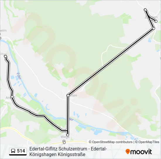 514 Bus Line Map