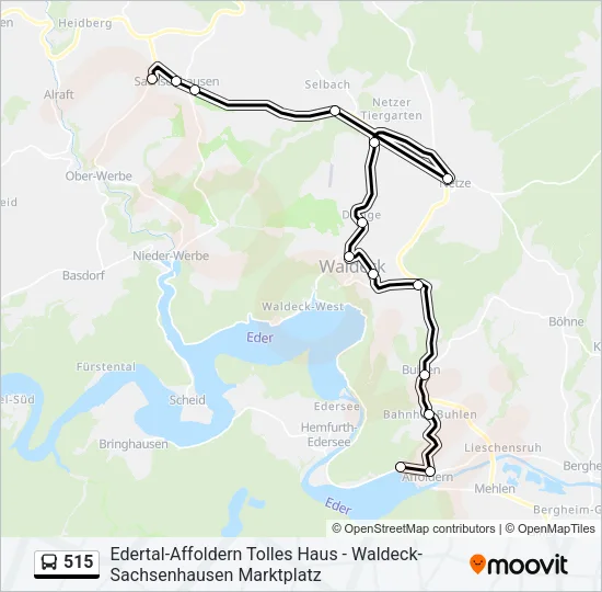 515 Bus Line Map