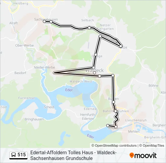 515 Bus Line Map