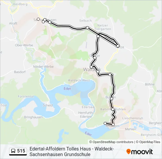 515 Bus Line Map
