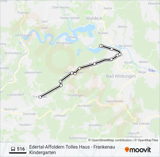 516 Bus Line Map