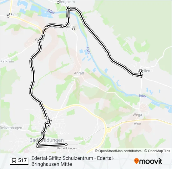 517 Bus Line Map