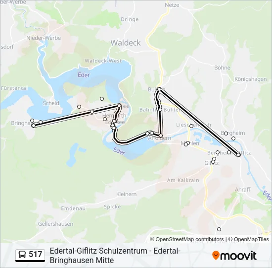 517 Bus Line Map