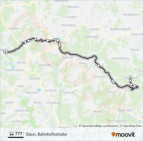 777 Bus Line Map