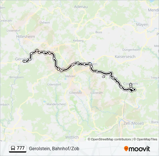 777 Bus Line Map