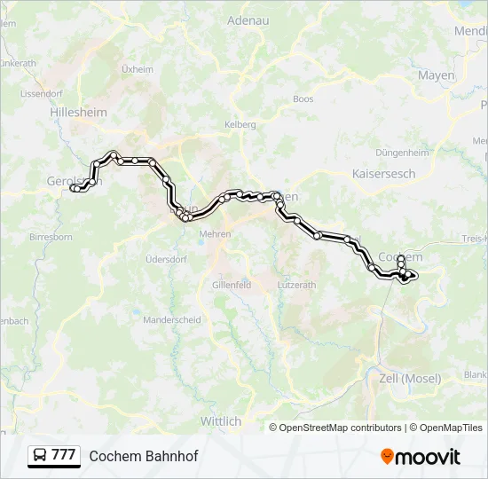 777 Bus Line Map