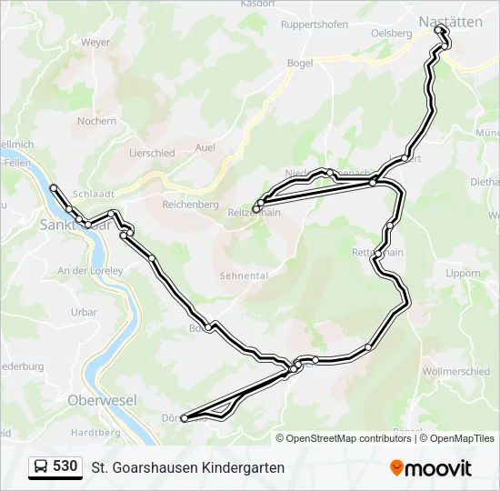 530 Bus Line Map