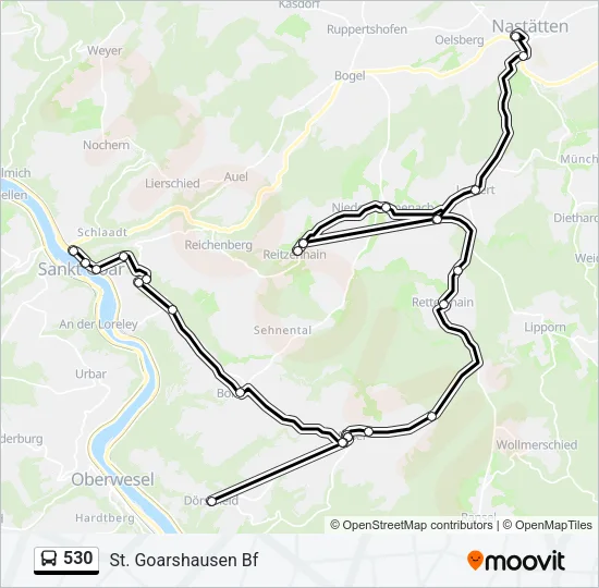 530 Bus Line Map
