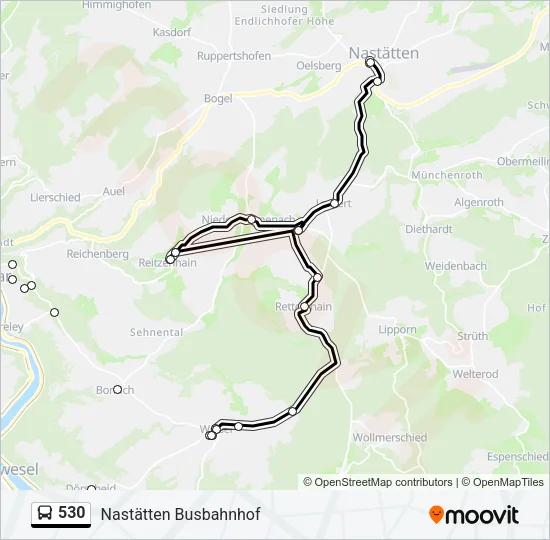 530 Bus Line Map