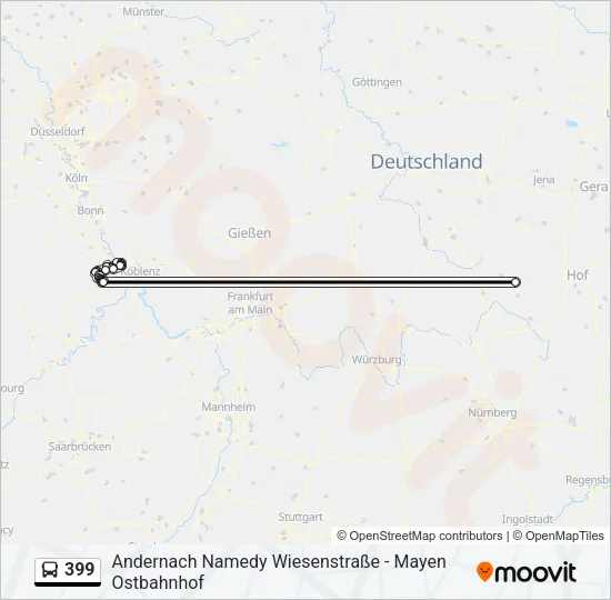 399 Bus Line Map