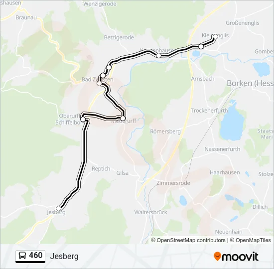 460 Bus Line Map