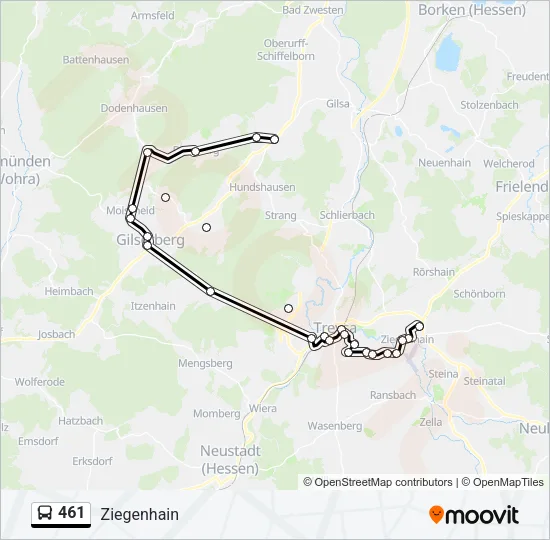 461 Bus Line Map
