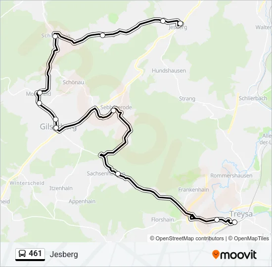 461 Bus Line Map