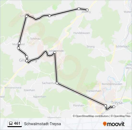 461 Bus Line Map