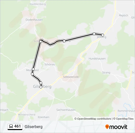461 Bus Line Map