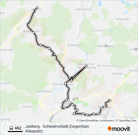 462 Bus Line Map