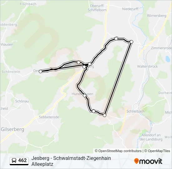 462 Bus Line Map