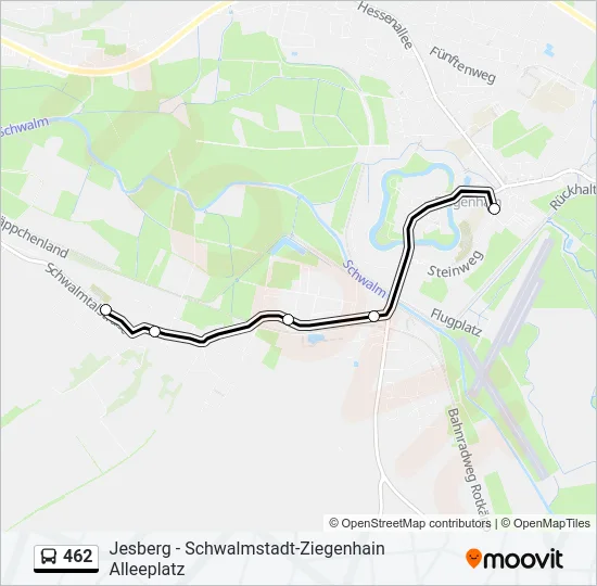 462 Bus Line Map