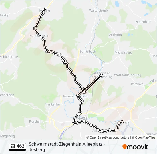 462 Bus Line Map