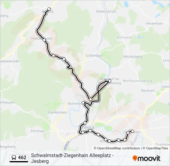 462 Bus Line Map