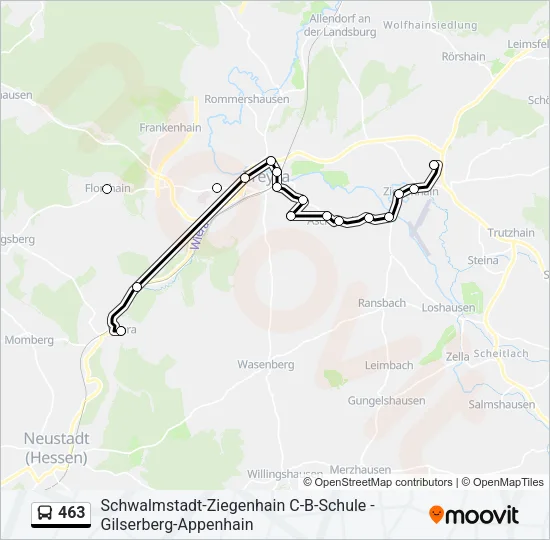 463 Bus Line Map