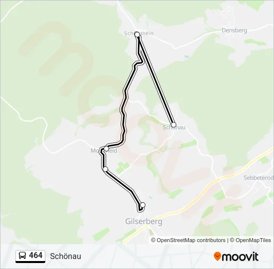 464 Bus Line Map