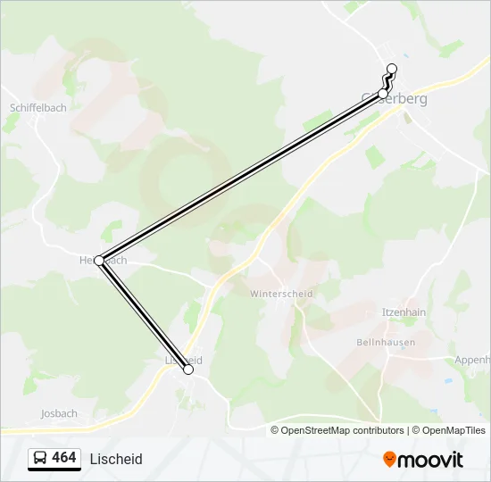 Автобус 464: карта маршрута