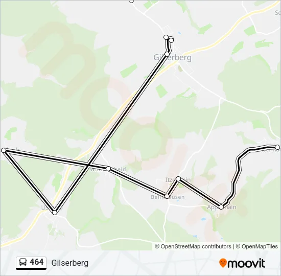 464 Bus Line Map