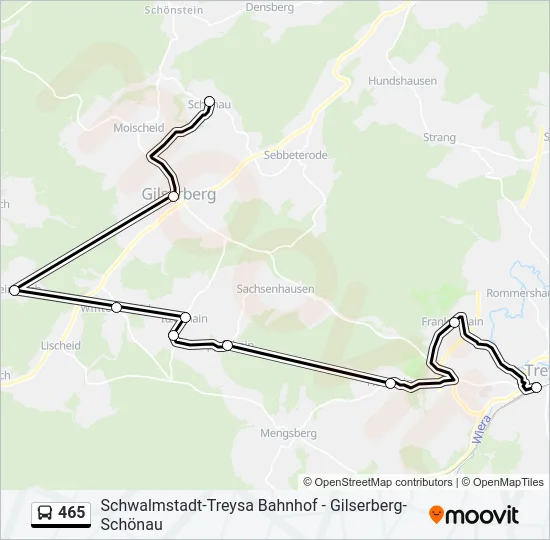 465 Bus Line Map