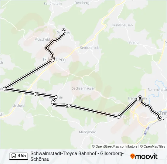 465 Bus Line Map