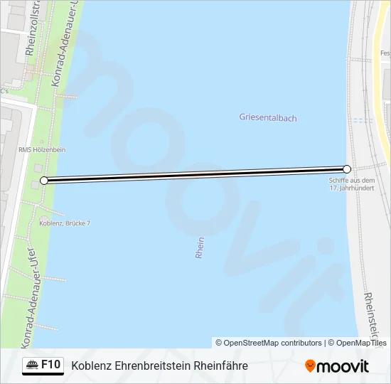 F10 Ferry Line Map