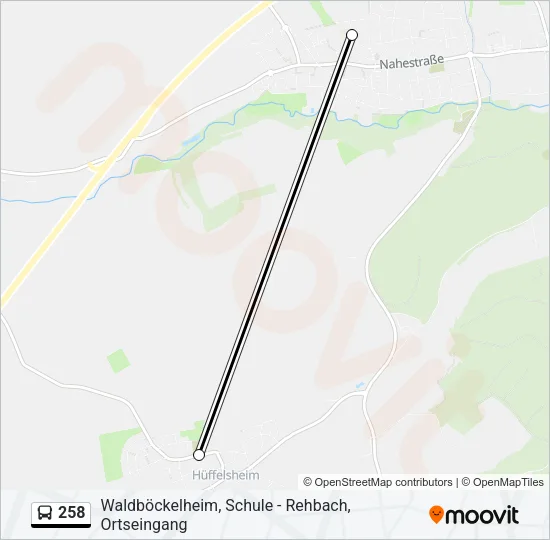 258 Bus Line Map