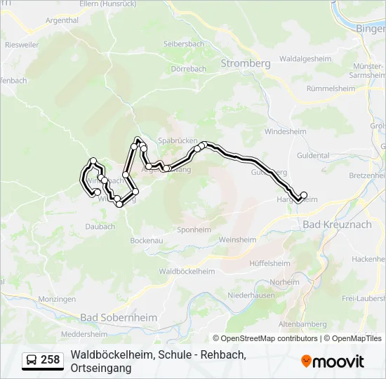 258 Bus Line Map