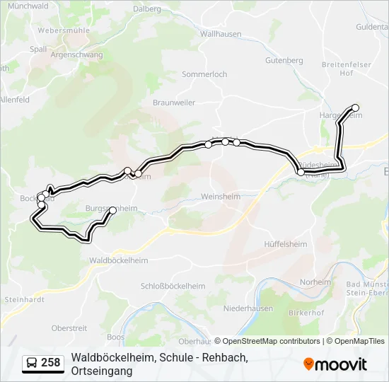 258 Bus Line Map