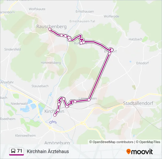 71 Bus Line Map