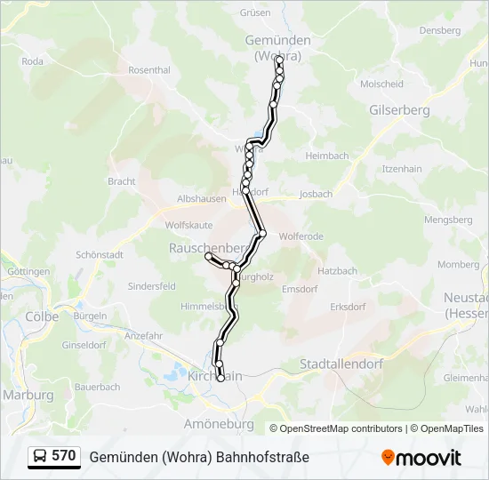 570 Bus Line Map