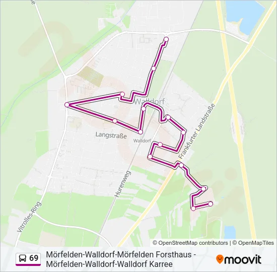 69 Bus Line Map