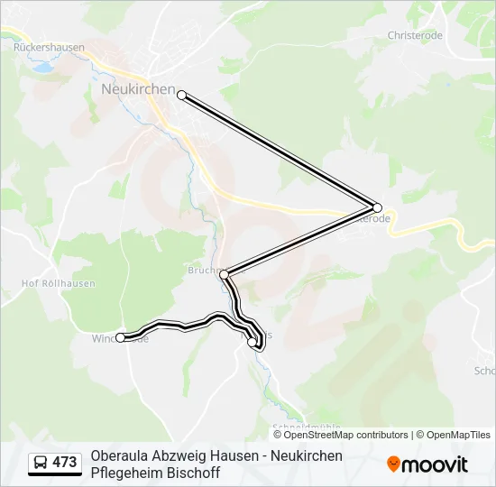 473 Bus Line Map