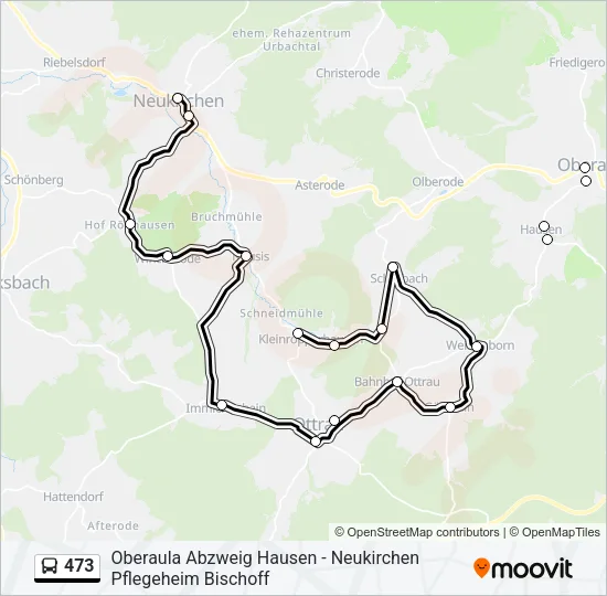 473 Bus Line Map