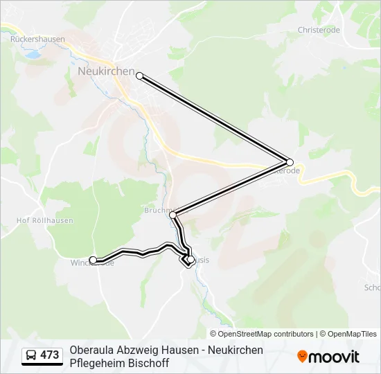 473 Bus Line Map