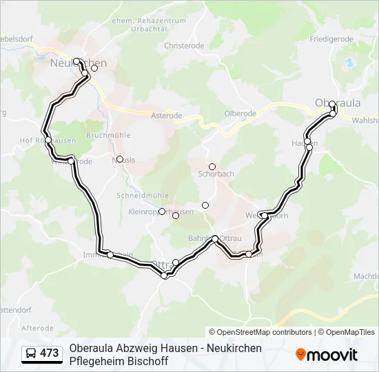 473 Bus Line Map
