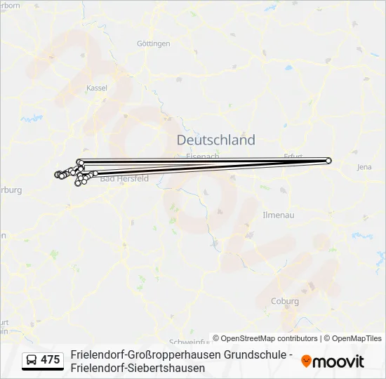 Автобус 475: карта маршрута