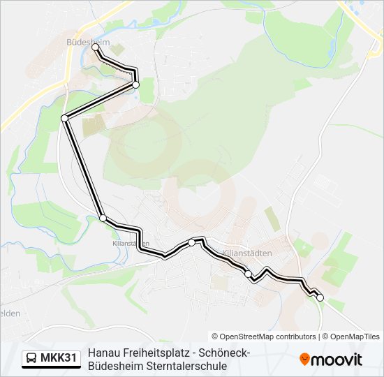 Автобус MKK31: карта маршрута