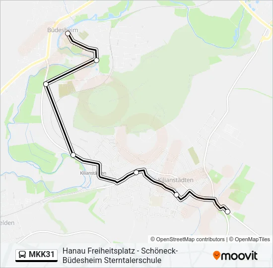 Автобус MKK31: карта маршрута
