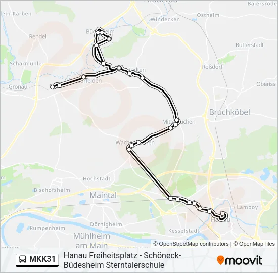MKK31 Bus Line Map